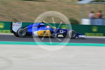 World © Octane Photographic Ltd. Sauber F1 Team C34-Ferrari – Felipe Nasr. Friday 24th July 2015, F1 Hungarian GP Practice 2, Hungaroring, Hungary. Digital Ref: 1348CB1L5361