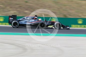 World © Octane Photographic Ltd. McLaren Honda MP4/30 – Fernando Alonso. Friday 24th July 2015, F1 Hungarian GP Practice 2, Hungaroring, Hungary. Digital Ref: 1348CB1L5365