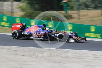 World © Octane Photographic Ltd. Scuderia Toro Rosso STR10 – Carlos Sainz Jnr. Friday 24th July 2015, F1 Hungarian GP Practice 2, Hungaroring, Hungary. Digital Ref: 1348CB1L5369