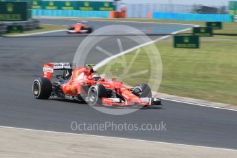 World © Octane Photographic Ltd. Scuderia Ferrari SF15-T– Kimi Raikkonen and Sebastian Vettel. Friday 24th July 2015, F1 Hungarian GP Practice 2, Hungaroring, Hungary. Digital Ref: 1348CB1L5394