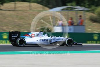 World © Octane Photographic Ltd. Williams Martini Racing FW37 – Valtteri Bottas. Friday 24th July 2015, F1 Hungarian GP Practice 2, Hungaroring, Hungary. Digital Ref: 1348CB1L5432