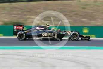 World © Octane Photographic Ltd. Lotus F1 Team E23 Hybrid – Pastor Maldonado. Friday 24th July 2015, F1 Hungarian GP Practice 2, Hungaroring, Hungary. Digital Ref: 1348CB1L5439