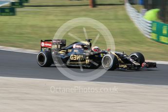 World © Octane Photographic Ltd. Lotus F1 Team E23 Hybrid – Romain Grosjean. Friday 24th July 2015, F1 Hungarian GP Practice 2, Hungaroring, Hungary. Digital Ref: 1348CB1L5452