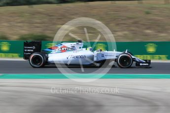 World © Octane Photographic Ltd. Williams Martini Racing FW37 – Felipe Massa. Friday 24th July 2015, F1 Hungarian GP Practice 2. Hungaroring, Hungary. Digital Ref: 1348CB1L5458
