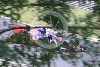 World © Octane Photographic Ltd. Scuderia Toro Rosso STR10 – Max Verstappen. Friday 24th July 2015, F1 Hungarian GP Practice 2, Hungaroring, Hungary. Digital Ref: 1348CB1L5479