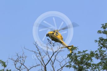 World © Octane Photographic Ltd. TV Helicopter. Friday 24th July 2015, F1 Hungarian GP Practice 2, Hungaroring, Hungary. Digital Ref: 1348CB1L5499