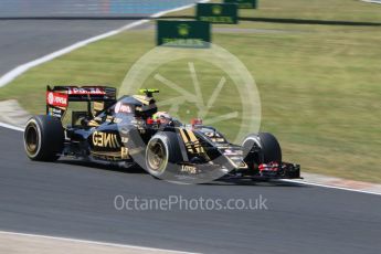 World © Octane Photographic Ltd. Lotus F1 Team E23 Hybrid – Pastor Maldonado. Friday 24th July 2015, F1 Hungarian GP Practice 2, Hungaroring, Hungary. Digital Ref: 1348CB7D8135