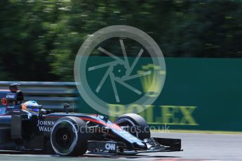World © Octane Photographic Ltd. McLaren Honda MP4/30 – Fernando Alonso. Friday 24th July 2015, F1 Hungarian GP Practice 2, Hungaroring, Hungary. Digital Ref: 1348LB1D8573