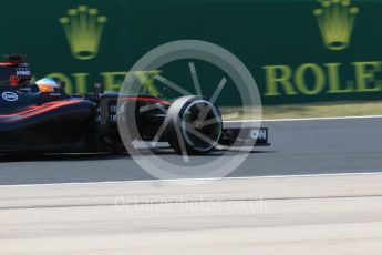 World © Octane Photographic Ltd. McLaren Honda MP4/30 – Fernando Alonso. Friday 24th July 2015, F1 Hungarian GP Practice 2. Hungaroring, Hungary. Digital Ref: 1348LB1D8629