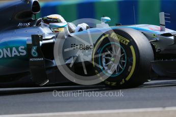World © Octane Photographic Ltd. Mercedes AMG Petronas F1 W06 Hybrid – Lewis Hamilton. Friday 24th July 2015, F1 Hungarian GP Practice 2, Hungaroring, Hungary. Digital Ref: 1348LB1D9030