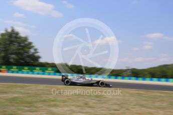 World © Octane Photographic Ltd. McLaren Honda MP4/30 - Jenson Button. Friday 24th July 2015, F1 Hungarian GP Practice 2, Hungaroring, Hungary. Digital Ref: 1348LB5D0486