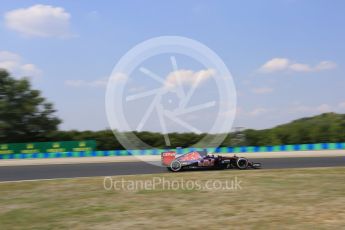 World © Octane Photographic Ltd. Scuderia Toro Rosso STR10 – Max Verstappen. Friday 24th July 2015, F1 Hungarian GP Practice 2, Hungaroring, Hungary. Digital Ref: 1348LB5D0542