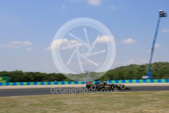 World © Octane Photographic Ltd. Lotus F1 Team E23 Hybrid – Romain Grosjean. Friday 24th July 2015, F1 Hungarian GP Practice 2, Hungaroring, Hungary. Digital Ref: 1348LB5D0641