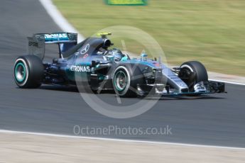 World © Octane Photographic Ltd. Mercedes AMG Petronas F1 W06 Hybrid – Nico Rosberg. Saturday 25th July 2015, F1 Hungarian GP Practice 3, Hungaroring, Hungary. Digital Ref: 1352CB7D8338