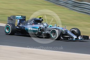 World © Octane Photographic Ltd. Mercedes AMG Petronas F1 W06 Hybrid – Nico Rosberg. Saturday 25th July 2015, F1 Hungarian GP Practice 3, Hungaroring, Hungary. Digital Ref: 1352CB7D8372