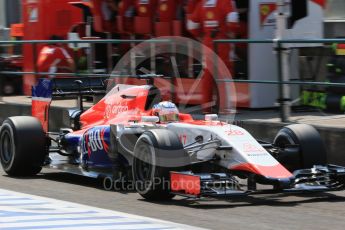 World © Octane Photographic Ltd. Manor Marussia F1 Team MR03B – William Stevens. Saturday 25th July 2015, F1 Hungarian GP Practice 3, Hungaroring, Hungary. Digital Ref: 1352LB1D0078