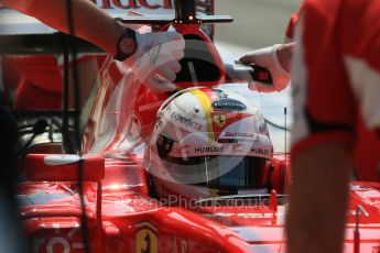 World © Octane Photographic Ltd. Scuderia Ferrari SF15-T– Sebastian Vettel. Saturday 25th July 2015, F1 Hungarian GP Practice 3, Hungaroring, Hungary. Digital Ref: 1352LB1D0182