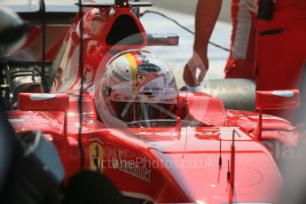 World © Octane Photographic Ltd. Scuderia Ferrari SF15-T– Sebastian Vettel. Saturday 25th July 2015, F1 Hungarian GP Practice 3, Hungaroring, Hungary. Digital Ref: 1352LB1D0188