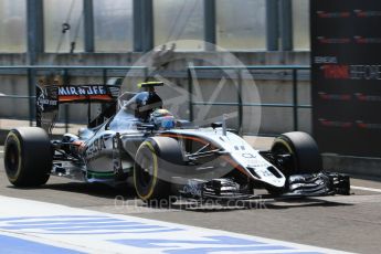 World © Octane Photographic Ltd. Sahara Force India VJM08B – Sergio Perez. Saturday 25th July 2015, F1 Hungarian GP Practice 3, Hungaroring, Hungary. Digital Ref: 1352LB1D0216