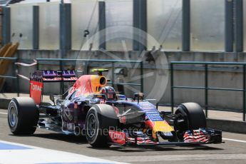 World © Octane Photographic Ltd. Infiniti Red Bull Racing RB11 – Daniil Kvyat. Saturday 25th July 2015, F1 Hungarian GP Practice 3, Hungaroring, Hungary. Digital Ref: 1352LB1D0289