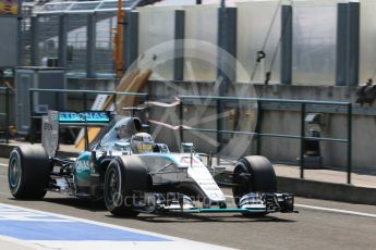 World © Octane Photographic Ltd. Mercedes AMG Petronas F1 W06 Hybrid – Lewis Hamilton. Saturday 25th July 2015, F1 Hungarian GP Practice 3, Hungaroring, Hungary. Digital Ref: 1352LB1D0298