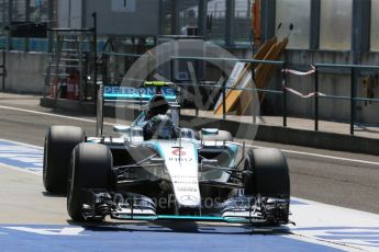 World © Octane Photographic Ltd. Mercedes AMG Petronas F1 W06 Hybrid – Nico Rosberg. Saturday 25th July 2015, F1 Hungarian GP Practice 3, Hungaroring, Hungary. Digital Ref: 1352LB1D0320