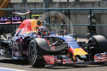 World © Octane Photographic Ltd. Infiniti Red Bull Racing RB11 – Daniil Kvyat. Saturday 25th July 2015, F1 Hungarian GP Practice 3, Hungaroring, Hungary. Digital Ref: 1352LB1D0349