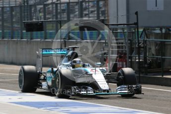 World © Octane Photographic Ltd. Mercedes AMG Petronas F1 W06 Hybrid – Lewis Hamilton. Saturday 25th July 2015, F1 Hungarian GP Practice 3, Hungaroring, Hungary. Digital Ref: 1352LB1D0366