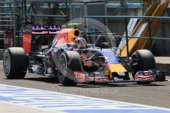 World © Octane Photographic Ltd. Infiniti Red Bull Racing RB11 – Daniil Kvyat. Saturday 25th July 2015, F1 Hungarian GP Practice 3, Hungaroring, Hungary. Digital Ref: 1352LB1D0401