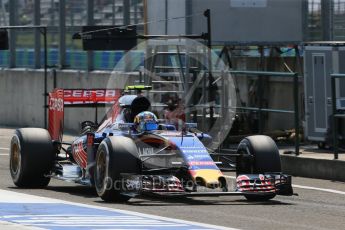 World © Octane Photographic Ltd. Scuderia Toro Rosso STR10 – Carlos Sainz Jnr. Saturday 25th July 2015, F1 Hungarian GP Practice 3, Hungaroring, Hungary. Digital Ref: 1352LB1D0446