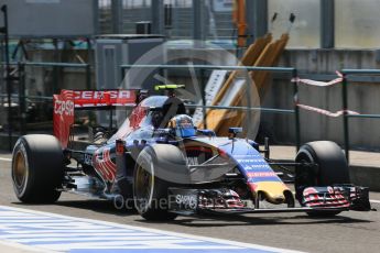 World © Octane Photographic Ltd. Scuderia Toro Rosso STR10 – Carlos Sainz Jnr. Saturday 25th July 2015, F1 Hungarian GP Practice 3, Hungaroring, Hungary. Digital Ref: 1352LB1D0450