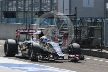 World © Octane Photographic Ltd. Lotus F1 Team E23 Hybrid – Romain Grosjean. Saturday 25th July 2015, F1 Hungarian GP Practice 3, Hungaroring, Hungary. Digital Ref: 1352LB1D0478