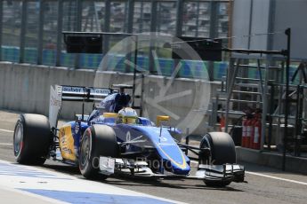 World © Octane Photographic Ltd. Sauber F1 Team C34-Ferrari – Marcus Ericsson. Saturday 25th July 2015, F1 Hungarian GP Practice 3, Hungaroring, Hungary. Digital Ref: 1352LB1D0490