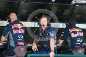 World © Octane Photographic Ltd. Infiniti Red Bull Racing - Christian Horner. Saturday 25th July 2015, F1 Hungarian GP Practice 3, Hungaroring, Hungary. Digital Ref: 1352LB1D0565