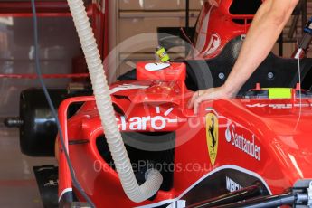 World © Octane Photographic Ltd. Scuderia Ferrari SF15-T rear wing – Kimi Raikkonen. Saturday 25th July 2015, F1 Hungarian GP Practice 3, Hungaroring, Hungary. Digital Ref: 1352LB1D9732