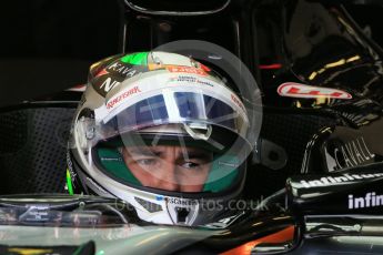 World © Octane Photographic Ltd. Sahara Force India VJM08B – Sergio Perez. Saturday 25th July 2015, F1 Hungarian GP Practice 3, Hungaroring, Hungary. Digital Ref: 1352LB1D9814