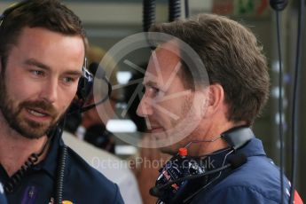 World © Octane Photographic Ltd. Infiniti Red Bull Racing - Christian Horner. Saturday 25th July 2015, F1 Hungarian GP Practice 3, Hungaroring, Hungary. Digital Ref: 1352LB1D9867