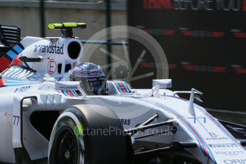 World © Octane Photographic Ltd. Williams Martini Racing FW37 – Valtteri Bottas. Saturday 25th July 2015, F1 Hungarian GP Practice 3, Hungaroring, Hungary. Digital Ref: 1352LB1D9995