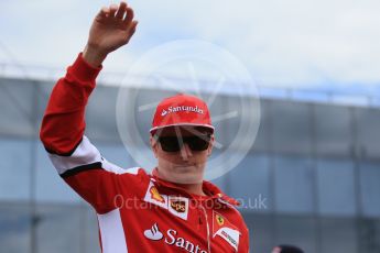 World © Octane Photographic Ltd. Scuderia Ferrari SF15-T– Kimi Raikkonen. Sunday 26th July 2015, F1 Hungarian GP - Drivers Parade, Hungaroring, Hungary. Digital Ref: 1359LB1D2238