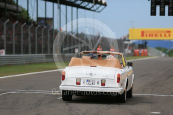 World © Octane Photographic Ltd. Bernie Ecclestone. Sunday 26th July 2015, F1 Hungarian GP - Drivers Parade, Hungaroring, Hungary. Digital Ref: 1359LB1D2306