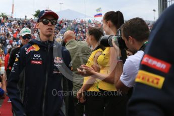 World © Octane Photographic Ltd. Infiniti Red Bull Racing RB11 – Daniil Kvyat. Sunday 26th July 2015, F1 Hungarian GP - Drivers Parade, Hungaroring, Hungary. Digital Ref: 1359LB5D2015