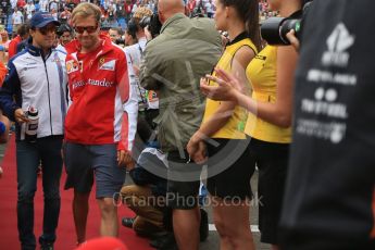 World © Octane Photographic Ltd. Scuderia Ferrari SF15-T– Sebastian Vettel. Sunday 26th July 2015, F1 Hungarian GP - Drivers Parade, Hungaroring, Hungary. Digital Ref: 1359LB5D2023