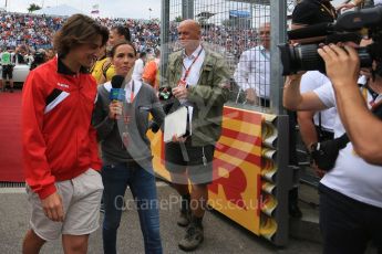 World © Octane Photographic Ltd. Manor Marussia F1 Team MR03B – Roberto Merhi. Sunday 26th July 2015, F1 Hungarian GP - Drivers Parade, Hungaroring, Hungary. Digital Ref: 1359LB5D2076