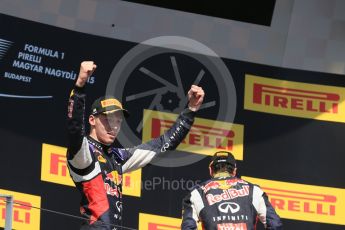 World © Octane Photographic Ltd. Infiniti Red Bull Racing RB11 – Daniil Kvyat. Sunday 26th July 2015, F1 Hungarian GP Race - Podium, Hungaroring, Hungary. Digital Ref: 1361LB1D2748