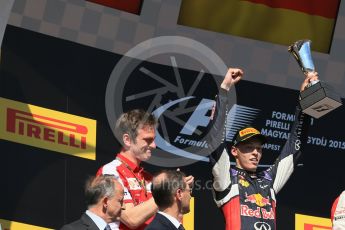 World © Octane Photographic Ltd. Infiniti Red Bull Racing RB11 – Daniil Kvyat. Sunday 26th July 2015, F1 Hungarian GP Race - Podium, Hungaroring, Hungary. Digital Ref: 1361LB1D2996