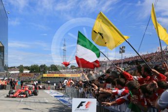 World © Octane Photographic Ltd. Scuderia Ferrari team. Sunday 26th July 2015, F1 Hungarian GP Race - Podium, Hungaroring, Hungary. Digital Ref: 1361LB5D2171