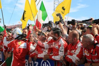 World © Octane Photographic Ltd. Scuderia Ferrari SF15-T– Sebastian Vettel. Sunday 26th July 2015, F1 Hungarian GP Race - Podium, Hungaroring, Hungary. Digital Ref: 1361LB5D2234