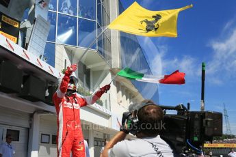 World © Octane Photographic Ltd. Scuderia Ferrari SF15-T– Sebastian Vettel. Sunday 26th July 2015, F1 Hungarian GP Race - Podium, Hungaroring, Hungary. Digital Ref: 1361LB5D2266