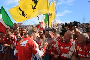 World © Octane Photographic Ltd. Scuderia Ferrari SF15-T– Sebastian Vettel. Sunday 26th July 2015, F1 Hungarian GP Race - Podium, Hungaroring, Hungary. Digital Ref: 1361LB5D2317