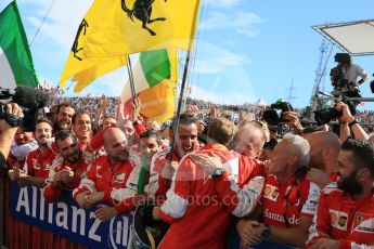 World © Octane Photographic Ltd. Scuderia Ferrari SF15-T– Sebastian Vettel. Sunday 26th July 2015, F1 Hungarian GP Race - Podium, Hungaroring, Hungary. Digital Ref: 1361LB5D2321